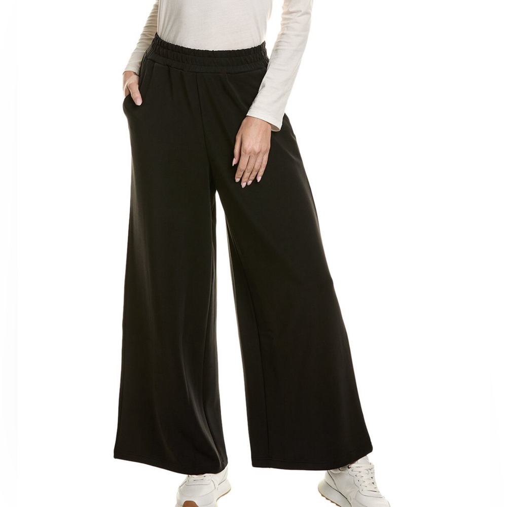 WeWoreWhat Pull On Wide Leg Pant Heavy Ponte Black S
